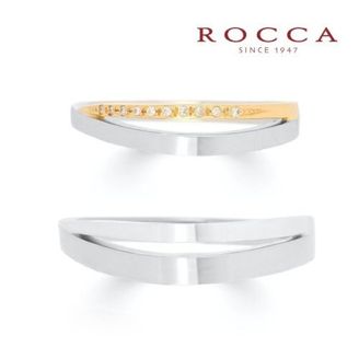 【ROCCA(ロッカ)】【ROCCA】スタイリッシュなS字が珍しい！個性的なマリッジリング DI-10D/10L
