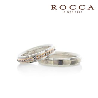 【ROCCA(ロッカ)】【ROCCA】幅広でも着けごこち◎！コンビのマリッジリング DI-7D/7L