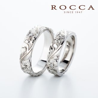 【ROCCA(ロッカ)】【ROCCA】好きな彫り模様に変更可能！ハワイアンマリッジリング HA-4