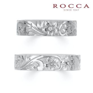 【ROCCA(ロッカ)】【ROCCA】好きな彫り模様に変更可能！ハワイアンマリッジリング HA-4