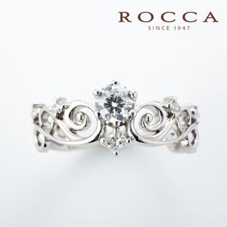 【ROCCA(ロッカ)】 【ROCCA】透かしの模様が可愛い！ティアラのようなエンゲージリング RB-3