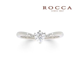 【ROCCA(ロッカ)】 【ROCCA】さりげないアームのメレダイヤが可愛い！V字のシンプルエンゲージリング SW-3