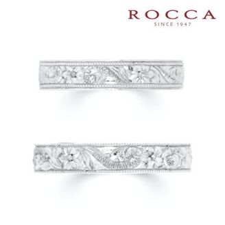 【ROCCA(ロッカ)】【ROCCA】好きな彫り模様に変更可能！ハワイアンマリッジリング HA-3S/3