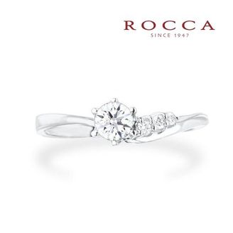 【ROCCA(ロッカ)】 【ROCCA】サイドメレが可愛い！滑らかなS字のエンゲージリング 3-3203-3