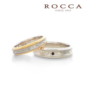 【ROCCA(ロッカ)】【ROCCA】好きな彫り模様に変更可能！和彫のマリッジリング GO-1S/1L