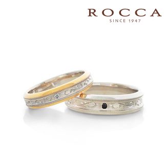 【ROCCA(ロッカ)】 【ROCCA】好きな彫り模様に変更可能！和彫のマリッジリング GO-1S/1L