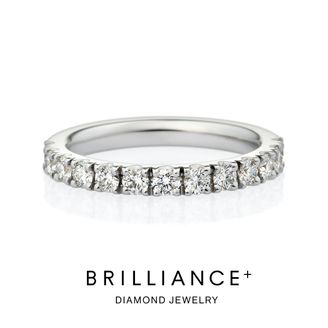 【BRILLIANCE+(ブリリアンスプラス)】 スクエア ハーフエタニティリング