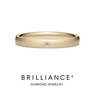 【BRILLIANCE+(ブリリアンスプラス)】K18CG オーバル リング サティーン