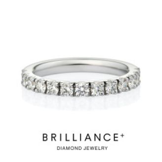 【BRILLIANCE+(ブリリアンスプラス)】スクエア ハーフエタニティリング