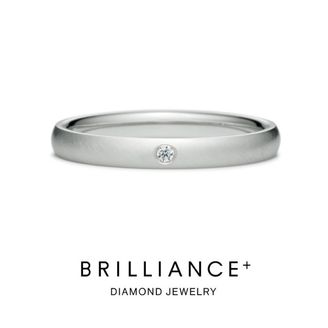 【BRILLIANCE+(ブリリアンスプラス)】PT950 オーバル リング サティーン