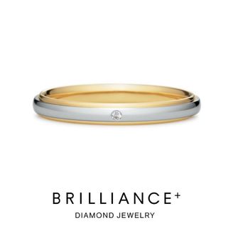 【BRILLIANCE+(ブリリアンスプラス)】PT950/K18YG ダイヤモンド 1pc コンビネーション リング 