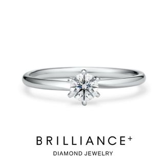 【BRILLIANCE+(ブリリアンスプラス)】クレッセント ソリティア リング 