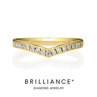 【BRILLIANCE+(ブリリアンスプラス)】 K18YG サリュー ハーフエタニティ
