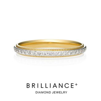 【BRILLIANCE+(ブリリアンスプラス)】 ハーフエタニティ コンビネーション ミルグレイン
