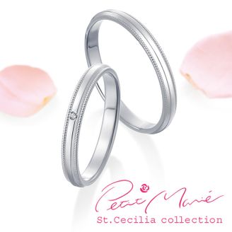 【イシガミブライダル】 PM-43 / PM-44 【 Petit Marie】プチマリエの結婚指輪　～永遠を約束する薔薇の指輪～