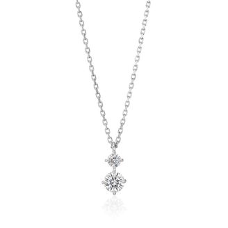 【I's stone(アイズストーン)】Engagement Necklace 2-stones　**２ストーンネックレス**