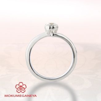 【BROOCH(ブローチ)】【杢目金屋】V字のカーブが指を長く美しく見せてくれるエンゲージリング