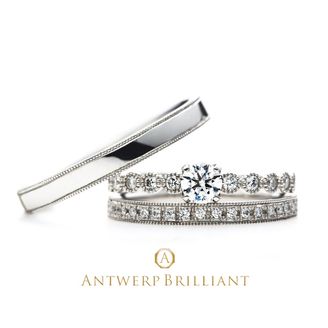 【BROOCH(ブローチ)】“D-Line Star Classic” Millgrain Diamond Line Ring Set ”ディー ライン クラシック” ミルグレイン ダイヤモンド ライン リング 