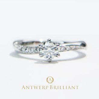 【BROOCH(ブローチ)】”galaxy” ６ claws collet Daimond side line Ring ”ギャラクシー” ６クローズ コレット ダイヤモンド サイドライン リング 