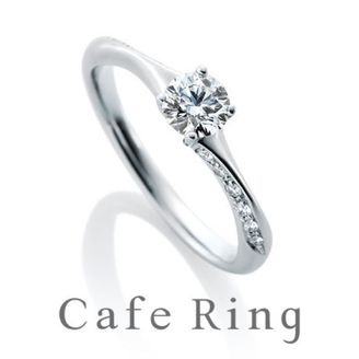 【BROOCH(ブローチ)】【ノエルブラン】繊細なラインにメレダイヤが流れるように輝く婚約指輪