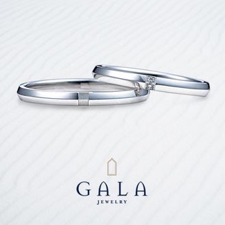 【GALA JEWELRY(ガラジュエリー)】【GALA】中央のエッジラインが引き立つシンプル＆カジュアルなマリッジリング☆