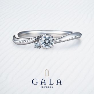 【GALA JEWELRY(ガラジュエリー)】【GALA】オレンジの花がモチーフ＊ダイヤを花びらで取り巻いたキュートデザイン！