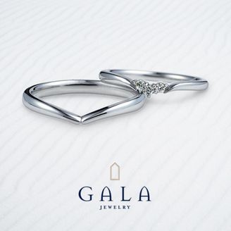 【GALA JEWELRY(ガラジュエリー)】【GALA】ハートのようにセッティングされたダイヤがキュートなデザイン♪