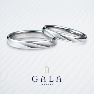 【GALA JEWELRY(ガラジュエリー)】【GALA】マットと光沢のコントラストが絶妙！カジュアル好きなおふたりに♪