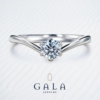 【GALA JEWELRY(ガラジュエリー)】 【GALA】洗練されたV字スタイル！厳選ダイヤを際立たせます☆