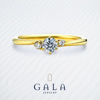 【GALA JEWELRY(ガラジュエリー)】【GALA】ダイヤとゴールドのコントラストが美しいエンゲージリング＊