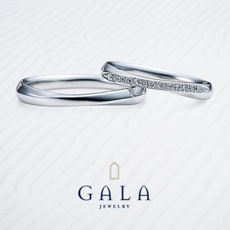 【GALA JEWELRY(ガラジュエリー)】【GALA】緩やかに流れるようなメレダイヤが美しい♪