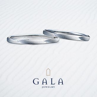 【GALA JEWELRY(ガラジュエリー)】【GALA】カット面のある細身リングにマット加工を施したスタイリッシュデザイン★