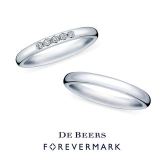 【VANillA(ヴァニラ)】【 Forevermark Collection 】5ストーンウェディングバンド & ウェディングバンド（FWR151 / FWR251）
