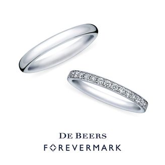 【VANillA(ヴァニラ)】【 Forevermark Collection 】 チャネルパヴェリング & ウェディングバンド（HIR056 / FWR251）