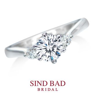 【SIND BAD(シンドバット)】【比翼（ひよく）】左右のダイヤが優しく寄り添う