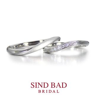 【SIND BAD(シンドバット)】【琉川　るかわ】７石のダイヤモンドとマット加工の対照的なハーモニー 