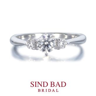【SIND BAD(シンドバット)】婚約指輪【朝水（あさみ）】朝露を湛えた新緑の光