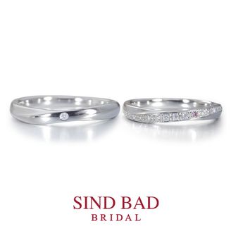 【SIND BAD(シンドバット)】【月虹（げっこう）】夜の月明かりから生まれた約束のしるし ピンクダイヤモンド ・ダイヤモンド