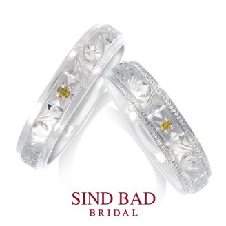 【SIND BAD(シンドバット)】 唐草模様　イエローダイヤモンド