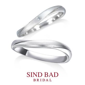【SIND BAD(シンドバット)】琉川 -Rukawa- マット加工 ~ダイヤモンド１石アレンジがアクセント~