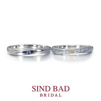 【SIND BAD(シンドバット)】 【月虹（げっこう）】夜の月明かりから生まれた約束のしるし イエローダイヤモンド サファイア