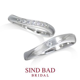 【SIND BAD(シンドバット)】【琉川　るかわ】 ダイヤ7石＋ダイヤ１石＿ライン加工幅2mm&幅2.8mm