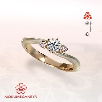 【JEWEL SEVEN BRIDAL(ジュエルセブンブライダル)】【杢目金屋】ピンクゴールドの木目が指を華やかに見せてくれる【桜心】
