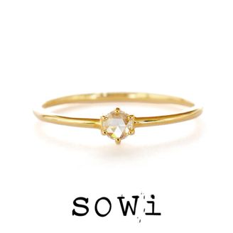 【TROA(トロア)】【代官山*sowi】☆プチプラエンゲージ☆K18ローズカットダイヤモンドリング