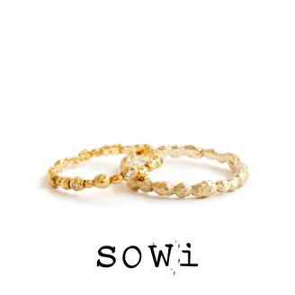 【TROA(トロア)】 【代官山*sowi】”おと”から生まれたブライダルリング-きらきら（細）