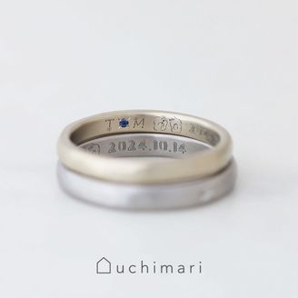 【uchimari(ウチマリ)】コナガイ香さんによるアーティスト刻印の結婚指輪