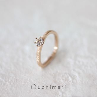 【uchimari(ウチマリ)】 ミルククラウンの婚約指輪