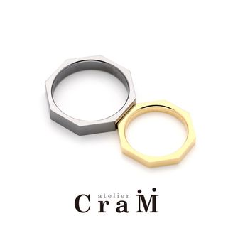 【atelier CraM(アトリエ クラム)】【オーダーメイド事例】八角形のマリッジリング