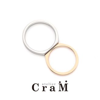 【atelier CraM(アトリエ クラム)】【オーダーメイド事例】細身のシグネットマリッジリング