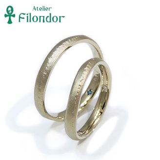 【アトリエフィロンドール】【アトリエ・フィロンドール】フルオーダー 山の稜線を削り出した結婚指輪